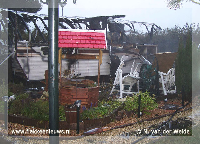 Foto behorende bij Stacaravan uitgebrand in Ouddorp
