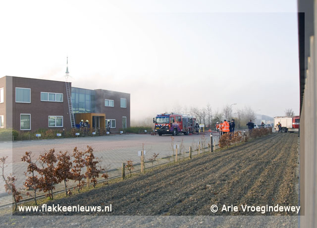 Foto behorende bij Brand in kantoorpand op Watertorenpark Dirksland