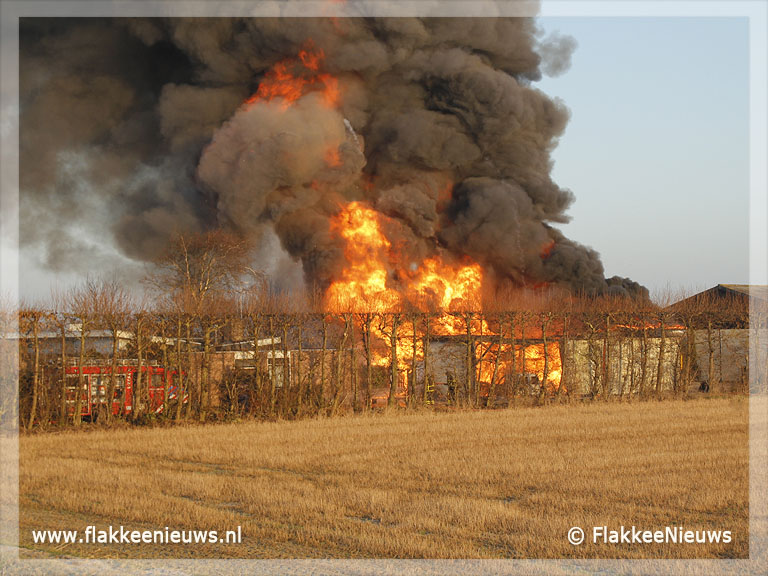 Foto behorende bij Schuur Melissant in vlammen opgegaan