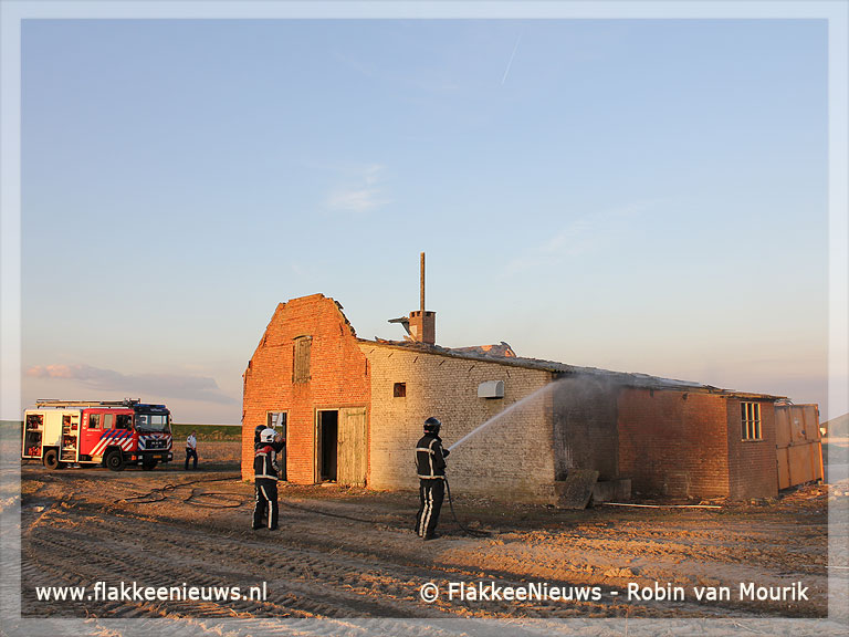 Foto behorende bij Brand in leegstaande schuur