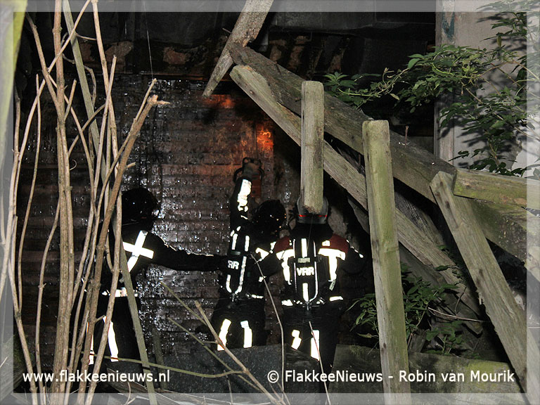 Foto behorende bij Brand in leegstaande schuur
