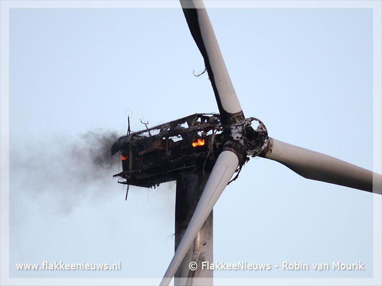 Foto behorende bij Slachtoffers bij brand in windturbine