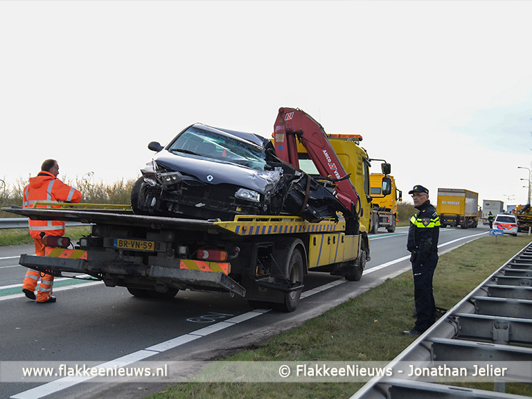 Foto behorende bij Afsluiting N59 door ongeval nabij Oude-Tonge