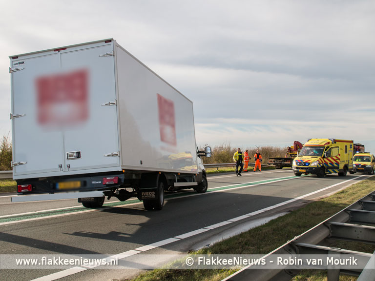 Foto behorende bij Afsluiting N59 door ongeval nabij Oude-Tonge