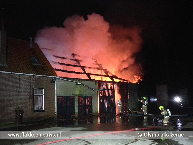 Foto behorende bij Uitslaande brand bij boerderij Nieuwe-Tonge