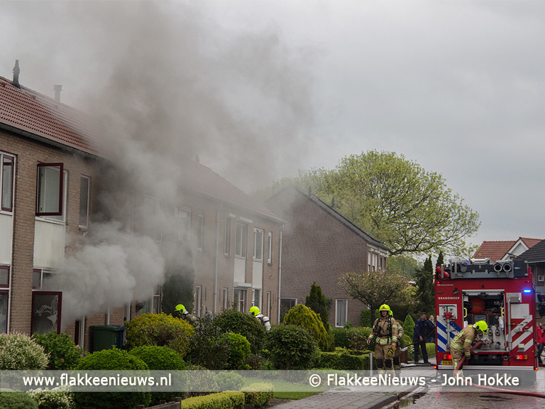 Foto behorende bij Brand in woning Achthuizen aangestoken