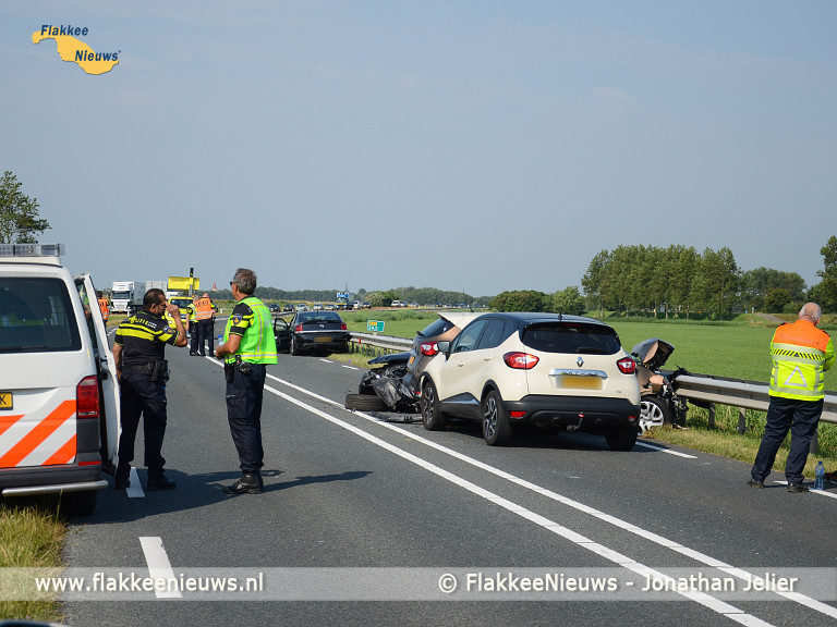 Foto behorende bij N57 tussen Goedereede en Ouddorp afgesloten vanwege ongeval