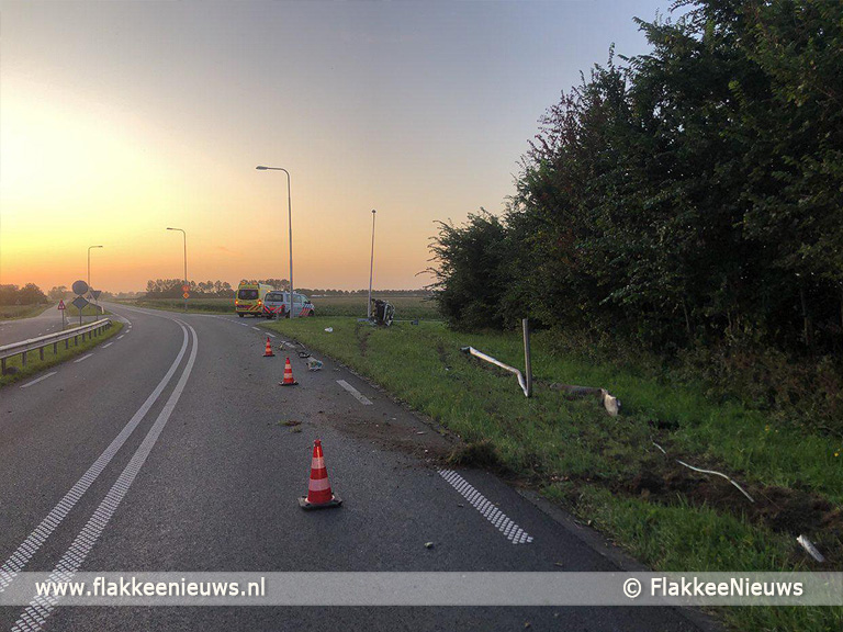 Foto behorende bij Zoekactie naar bestuurder ongeval Magdalenadijk Oude-Tonge