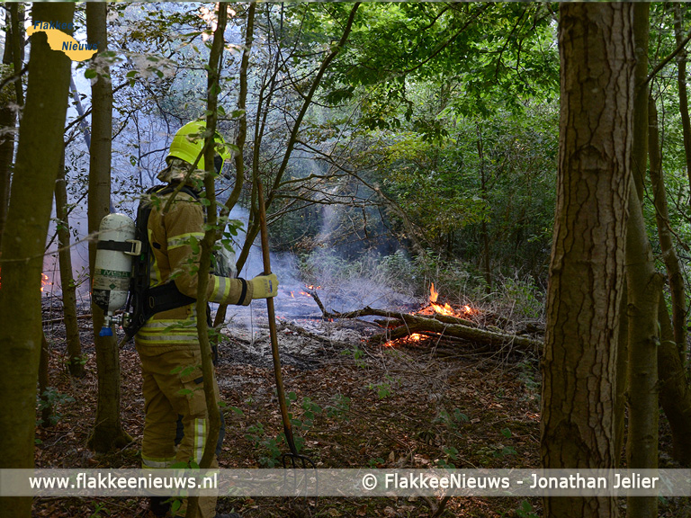 Foto behorende bij Brandweer rukt met veel materieel uit voor bosbrand