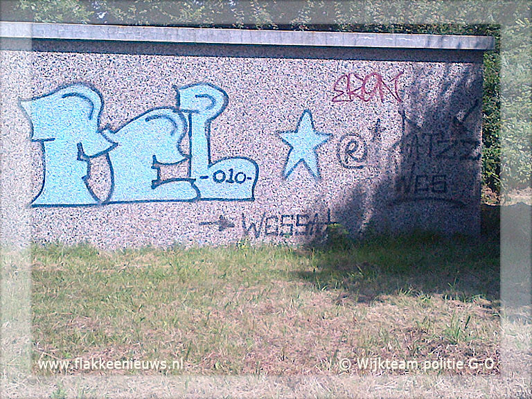 Foto behorende bij Getuigenoproep graffiti Ouddorp