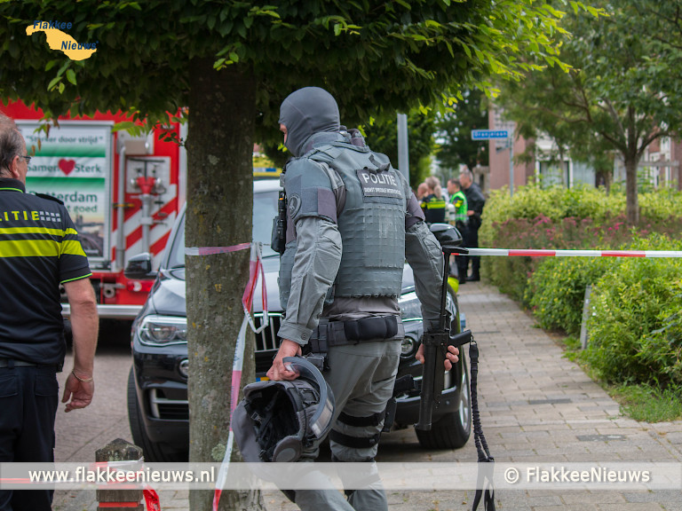 Foto behorende bij Straat in Dirksland ontruimd wegens explosiegevaar