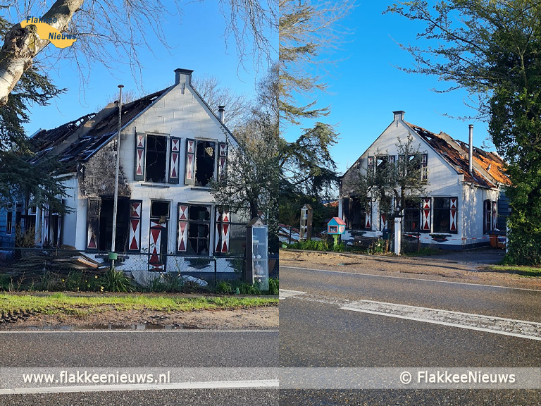 Foto behorende bij Zeer grote brand in Dirkslandse woning