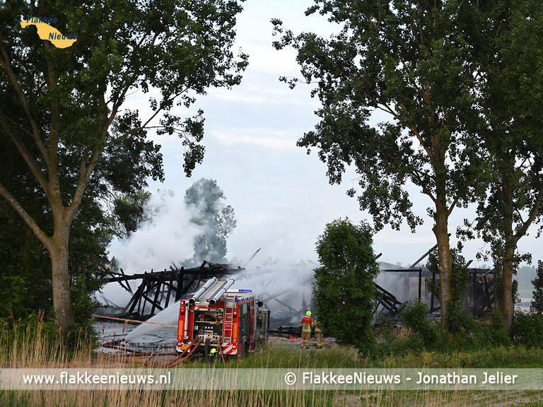 Foto behorende bij Brandweer rukt uit voor schuurbrand in Oude-Tonge