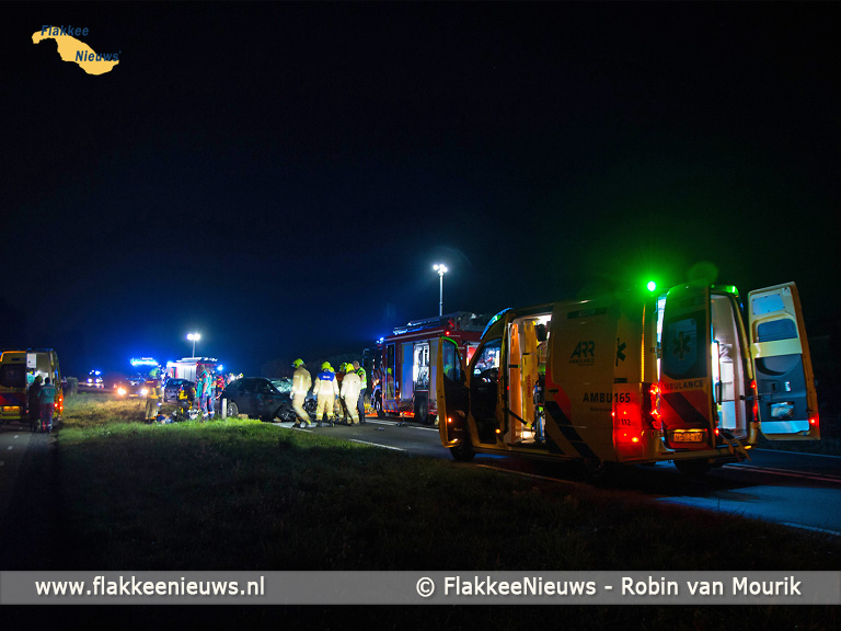 Foto behorende bij Meerdere gewonden bij ongeval Langeweg Middelharnis
