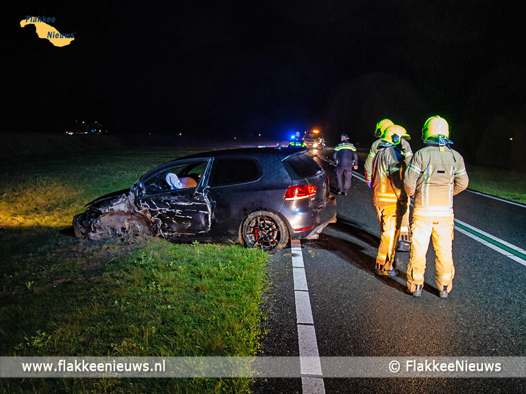Foto behorende bij Ongeval met twee personenwagens op N59