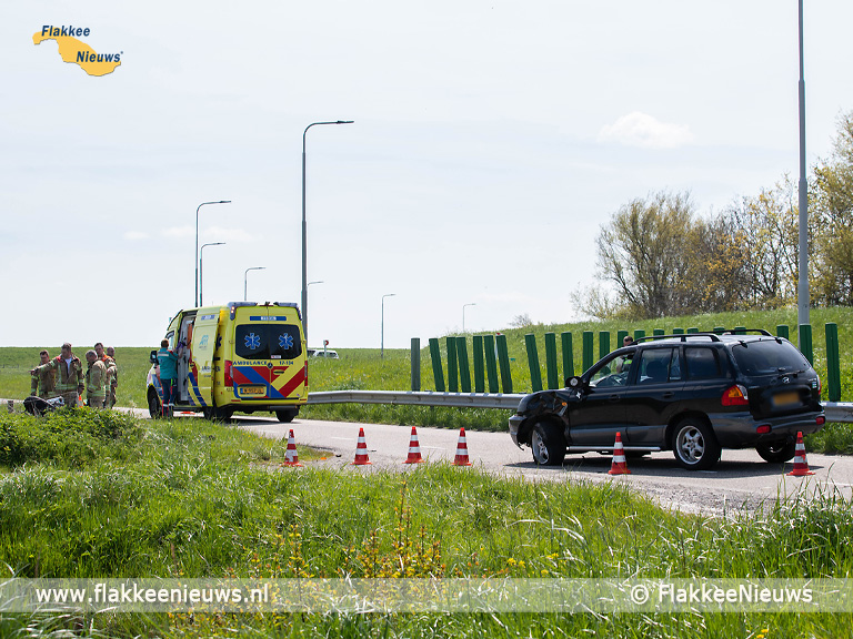 Foto behorende bij Motorrijder gewond door ongeval parallelweg N57 Ouddorp