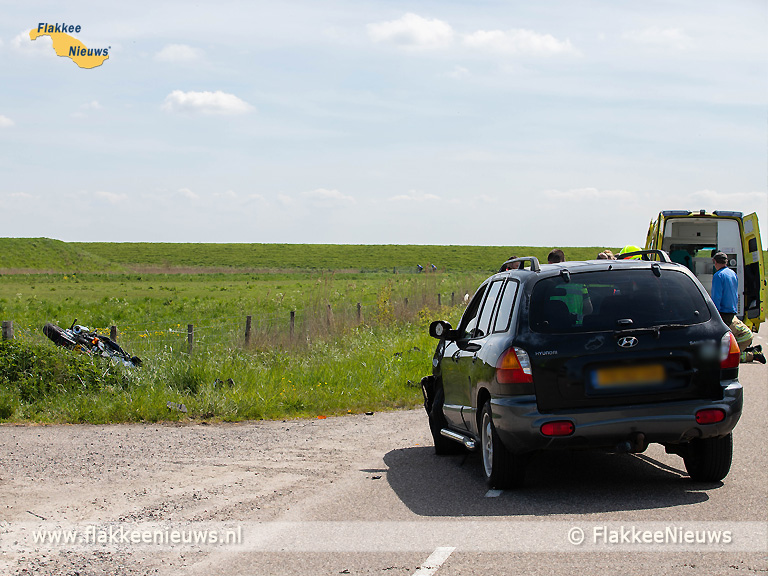 Foto behorende bij Motorrijder gewond door ongeval parallelweg N57 Ouddorp