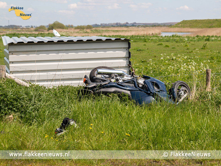 Foto behorende bij Motorrijder gewond door ongeval parallelweg N57 Ouddorp