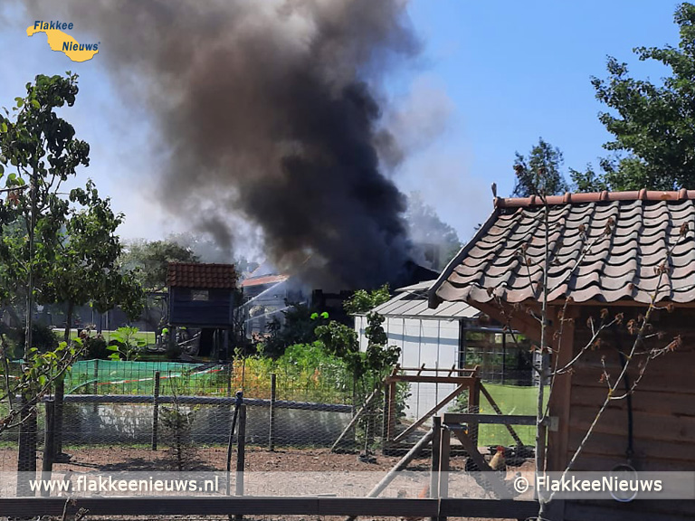 Foto behorende bij Grote brand in schuur Bokweg Ouddorp