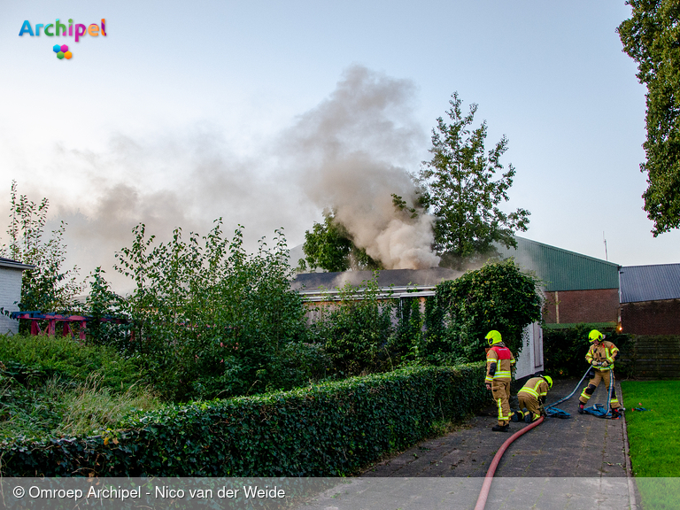 Foto behorende bij Brand in voormalig schoolgebouw in Sommelsdijk