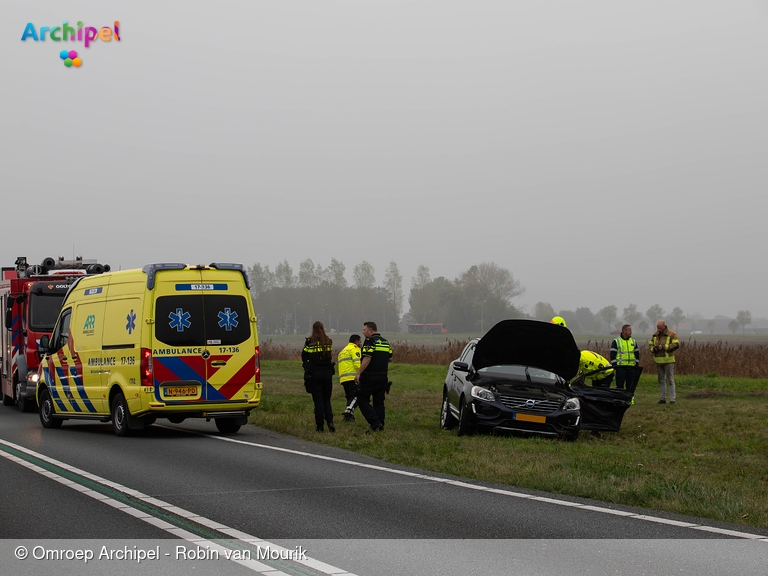 Foto behorende bij N59 bij Oude-Tonge afgesloten vanwege ongeval