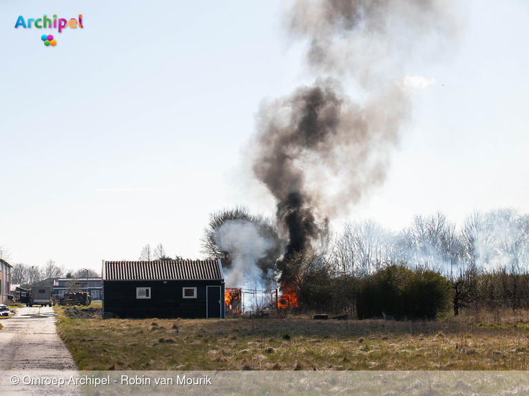 Foto behorende bij Brand in schuurtje aan de Molenlaan in Sommelsdijk