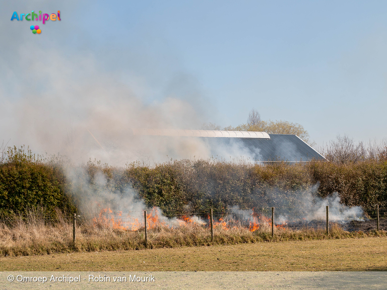 Foto behorende bij Brand in schuurtje aan de Molenlaan in Sommelsdijk