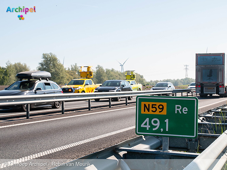 Foto behorende bij Aanrijding met twee voertuigen op de N59