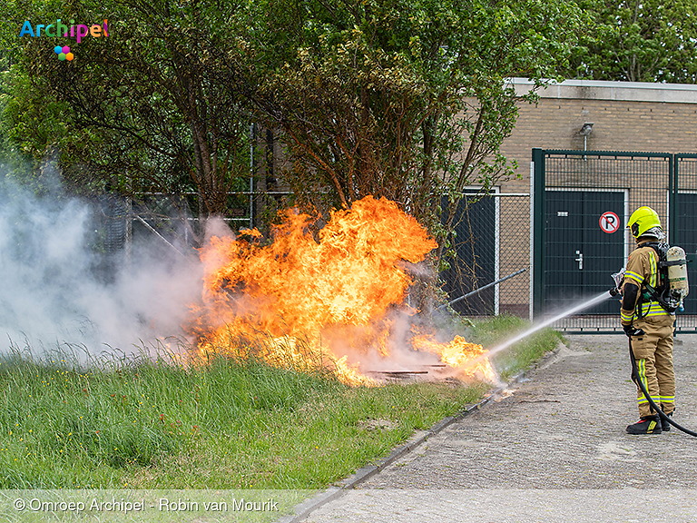 Foto behorende bij Dixi in vlammen opgegaan