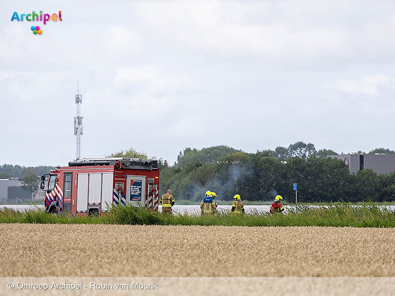 Foto behorende bij Kleine brand bij energiepark bij Middelharnis