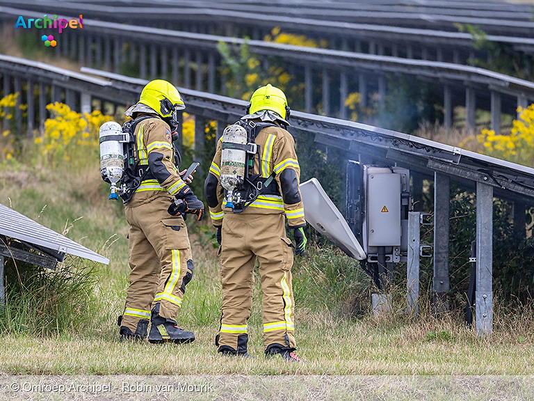 Foto behorende bij Kleine brand bij energiepark bij Middelharnis