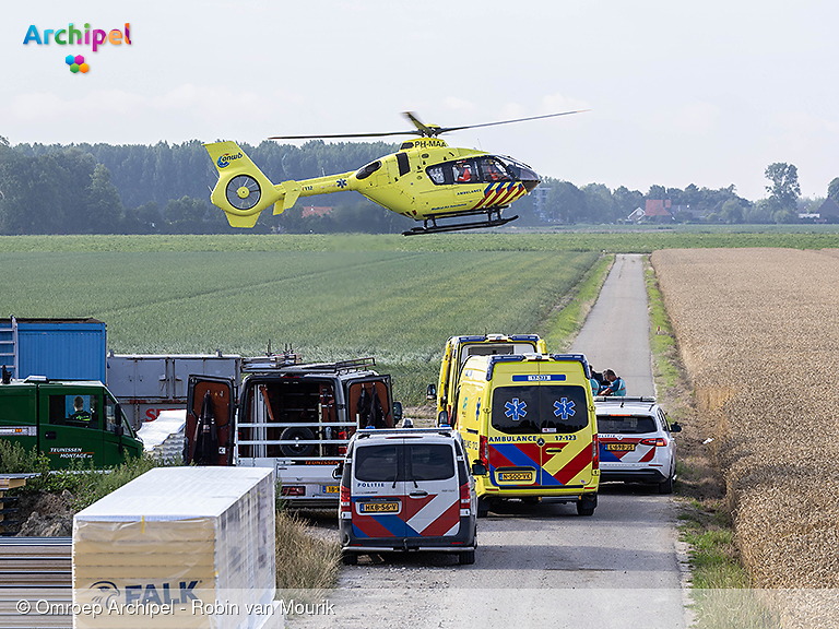 Foto behorende bij Traumahelikopter ingezet voor ongeval op bouwplaats