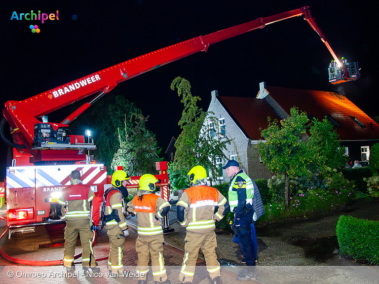 Foto behorende bij Blikseminslag veroorzaakt brand en schade