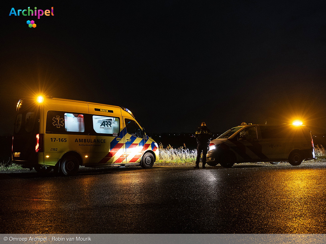 Foto behorende bij Gewonde bij eenzijdig ongeval op de Oudelandsedijk 