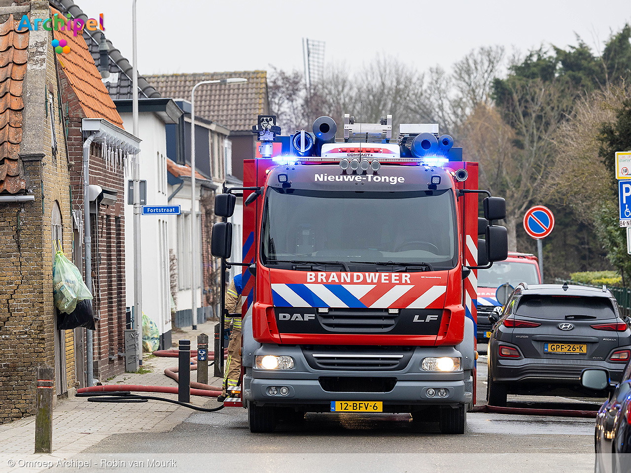 Foto behorende bij Brandweer ingezet bij woning vol rook in Herkingen