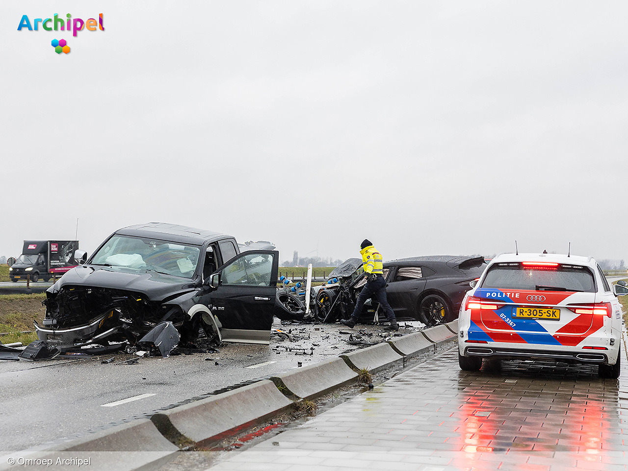 Foto behorende bij Ravage na frontale aanrijding