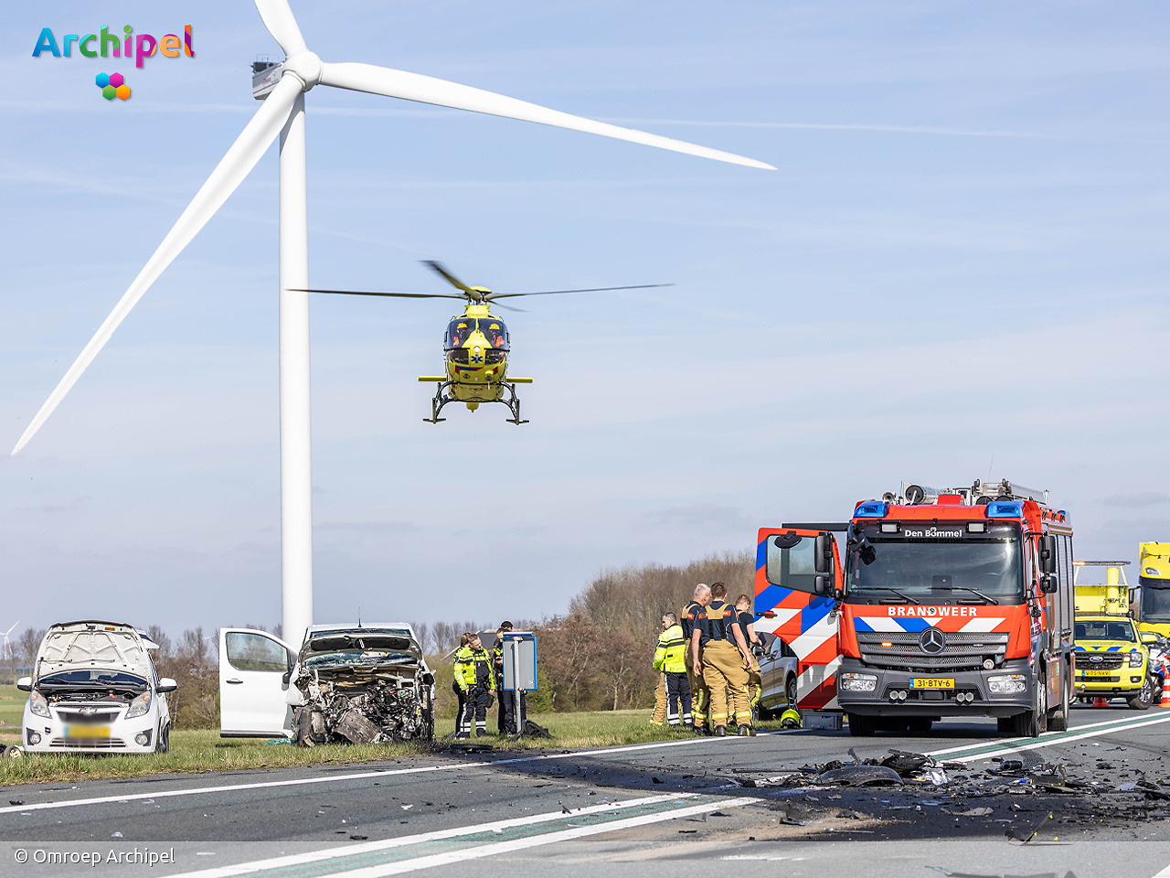 Foto behorende bij Ernstig ongeval op N59 richting Zeeland