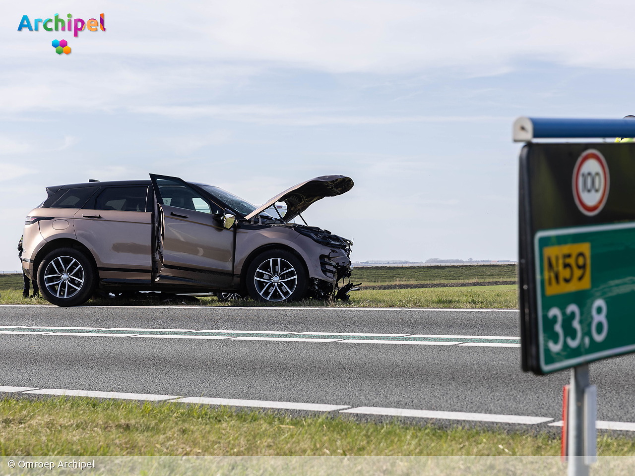 Foto behorende bij Ernstig ongeval op N59 richting Zeeland