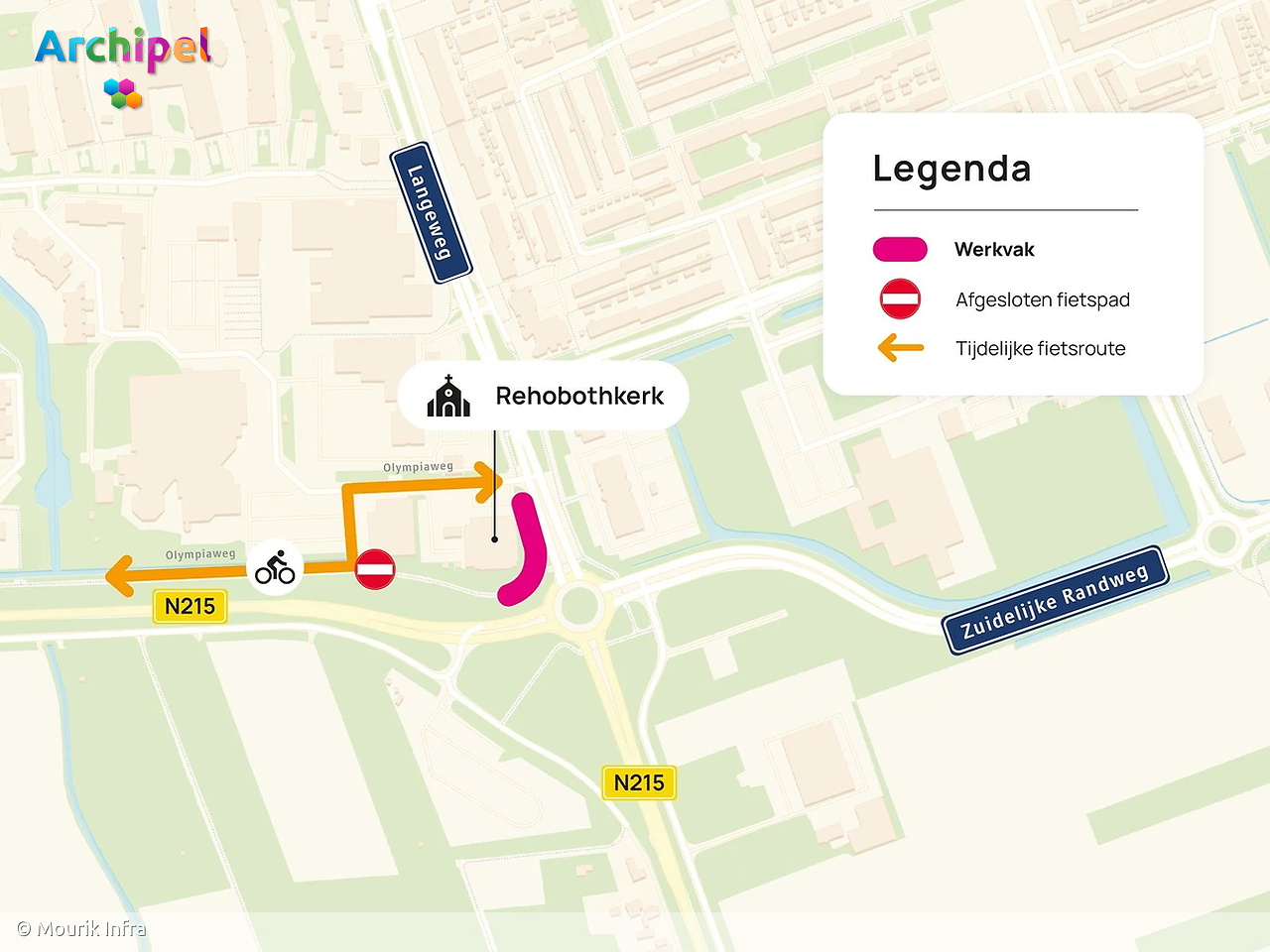 Fietspad bij de Staver voor een deel afgezet - FlakkeeNieuws Goeree-Overflakkee