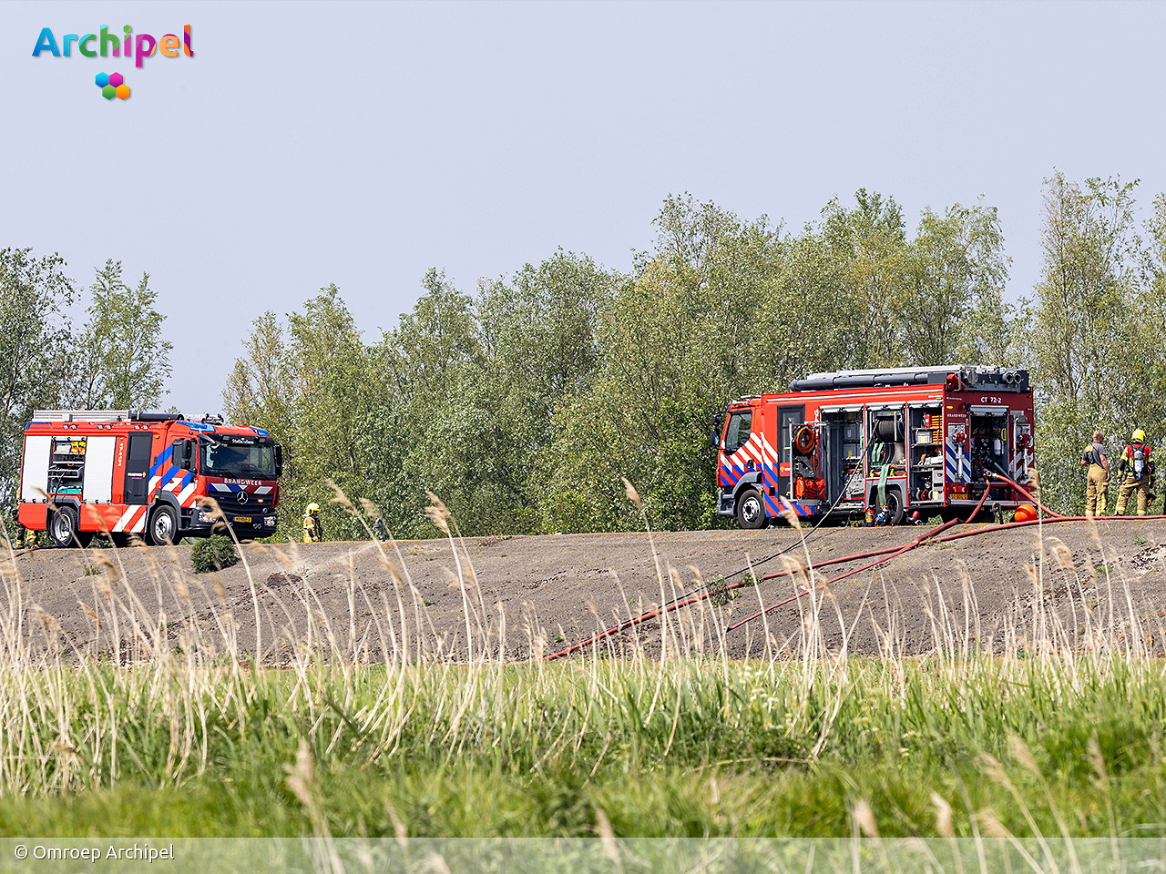 Foto behorende bij Meerdere brandweereenheden ingezet bij natuurbrand in buitengebied Dirksland