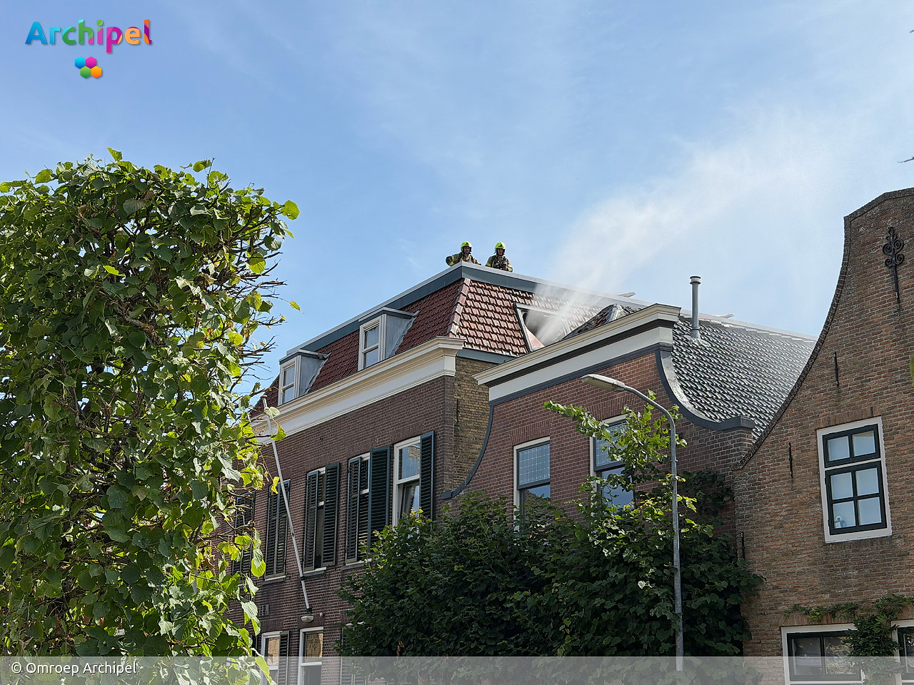 Foto behorende bij Brand op bovenverdieping monumentaal pand in Dirksland