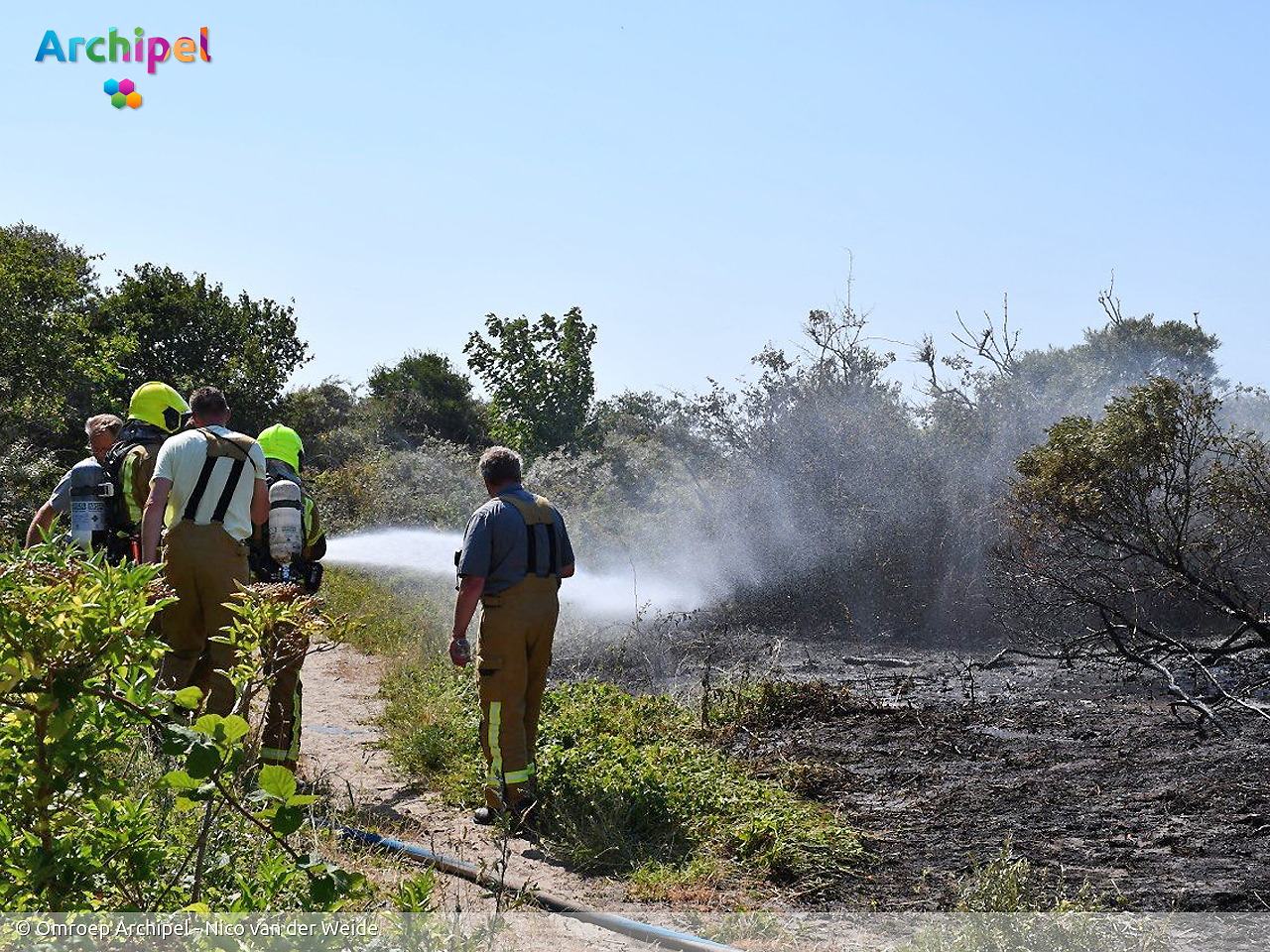 Foto behorende bij Duinbrand bij Ouddorp snel onder controle