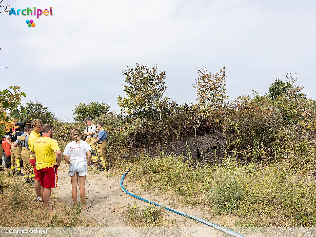 Foto behorende bij Brand in duingebied Ouddorp onder controle