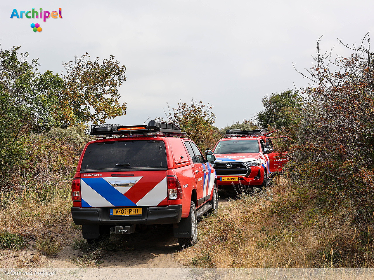 Foto behorende bij Brand in duingebied Ouddorp onder controle