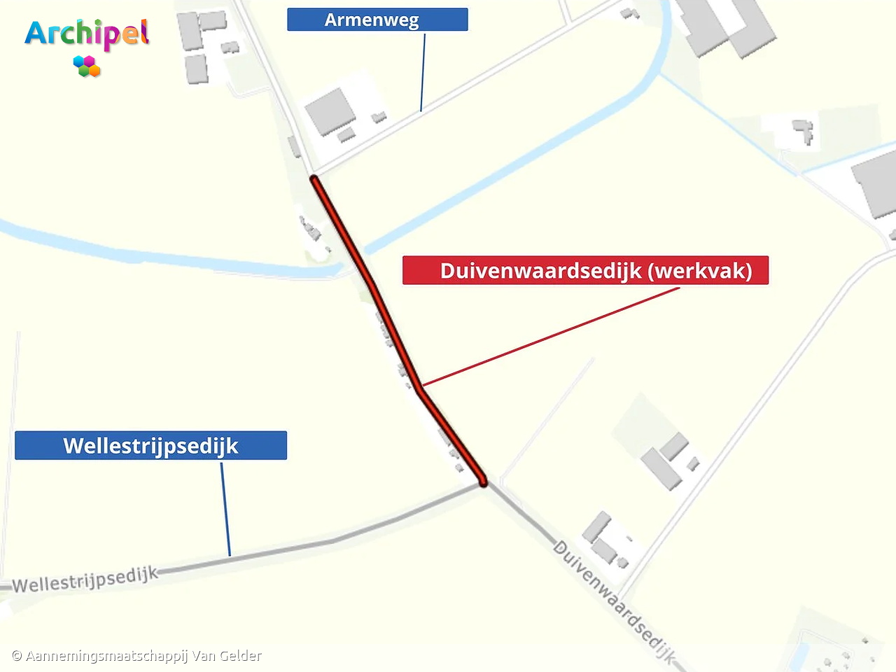 Werkzaamheden aan Duivenwaardsedijk bij Dirksland - FlakkeeNieuws Goeree-Overflakkee