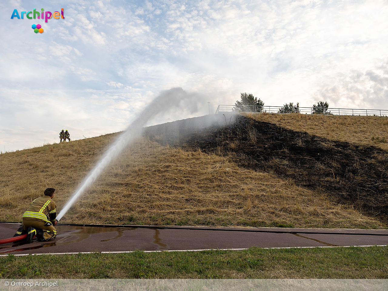 Foto behorende bij Brand op berg in Vliedpark Sommelsdijk