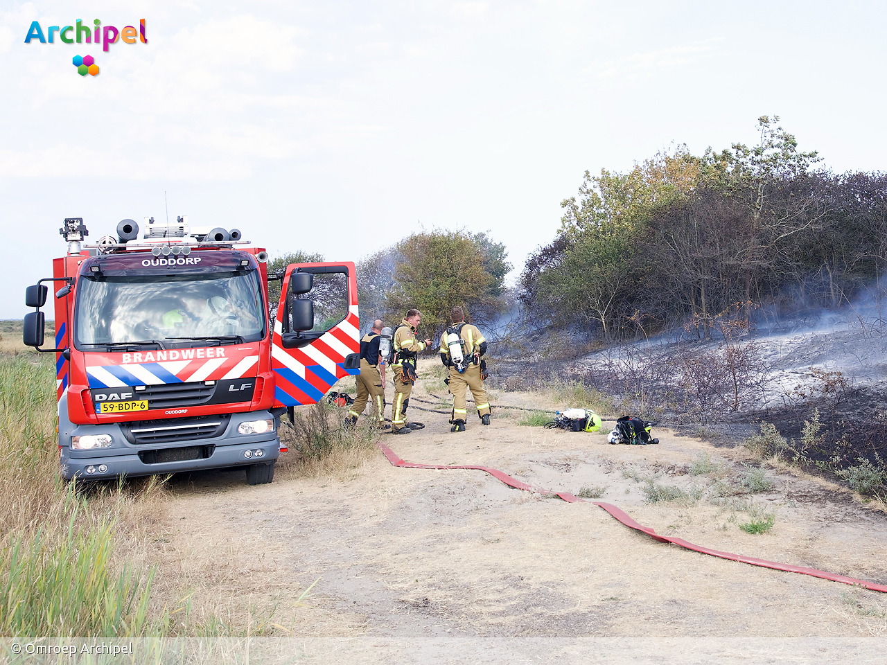Duinbrand bij de Kwade Hoek - FlakkeeNieuws Goeree-Overflakkee