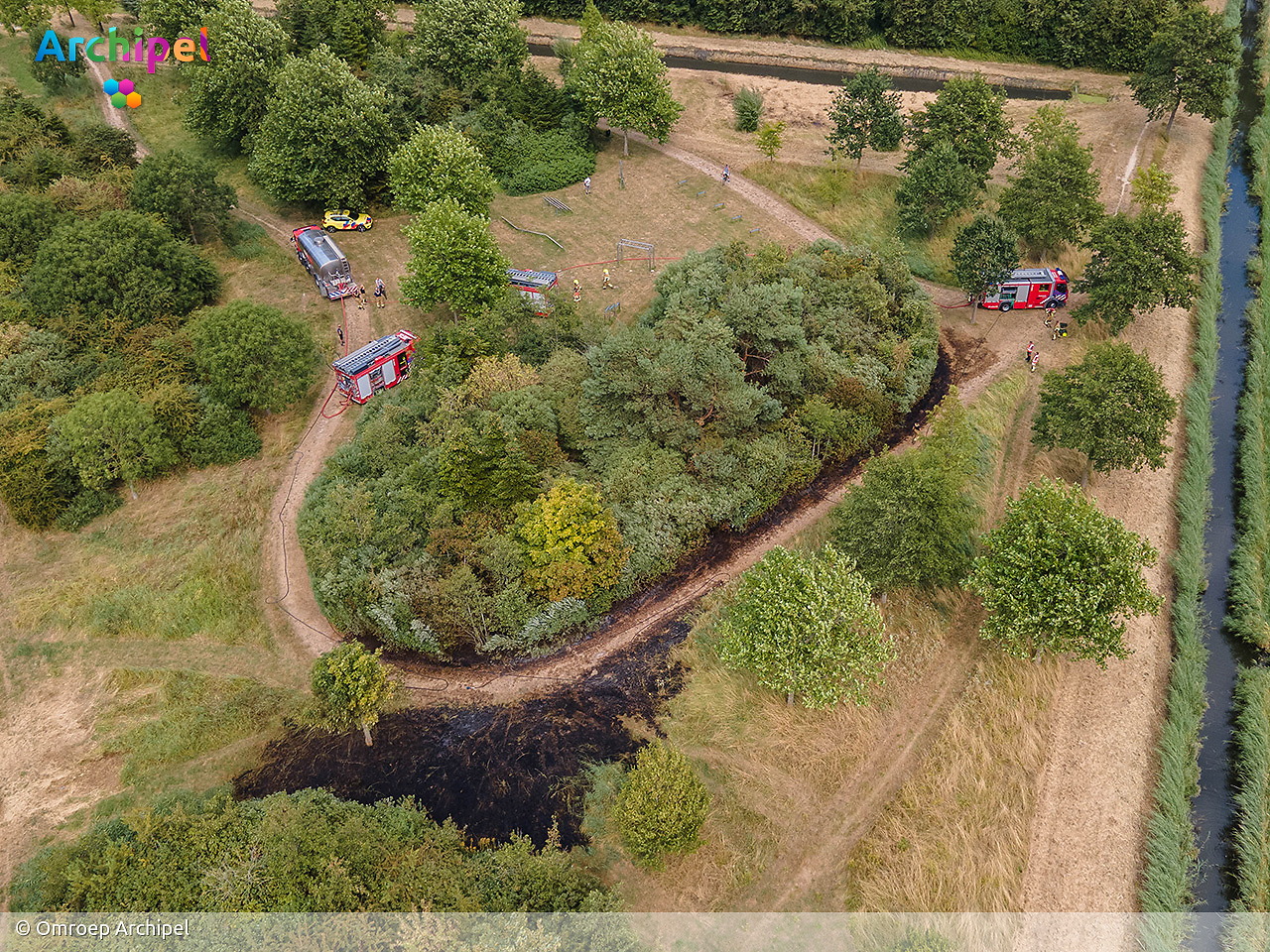 Foto behorende bij Brandweer ingezet bij brand in natuurgebied De Vliegers