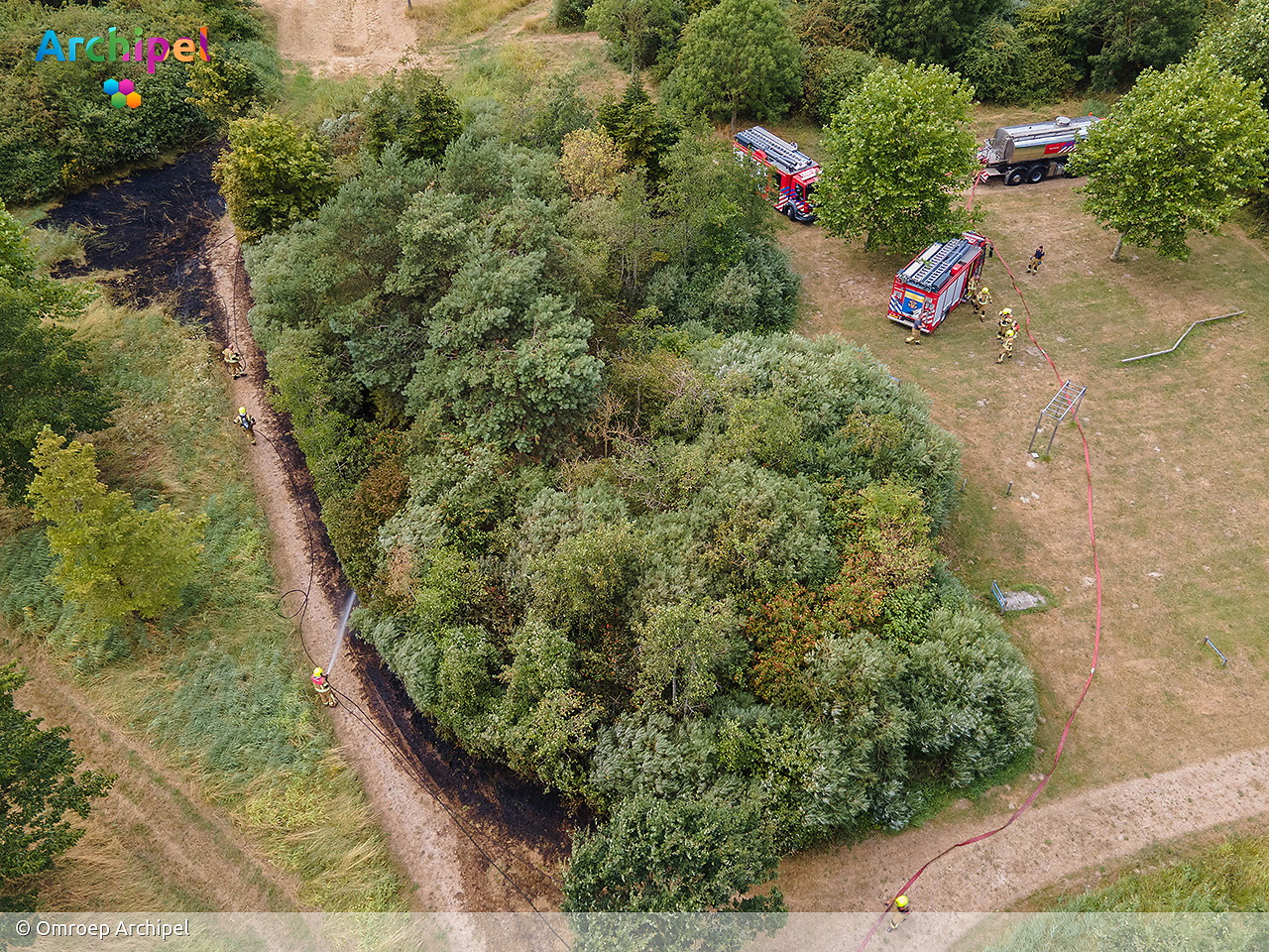 Foto behorende bij Brandweer ingezet bij brand in natuurgebied De Vliegers