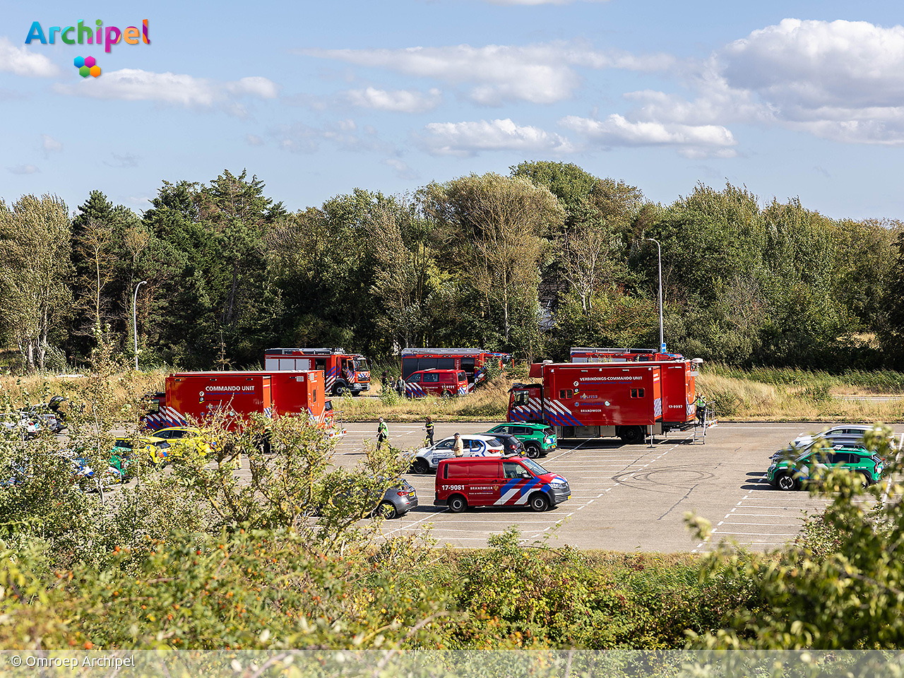 Foto behorende bij Natuurbrand in duingebied Ouddorp na grootschalige inzet onder controle